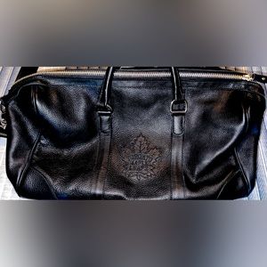 ROOTS TORONTO MAPLE LEAFS LEATHER DUFFLE BAG